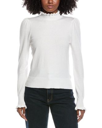CeCe by Cynthia Steffe Cece Ruffle Mock Neck Sweater