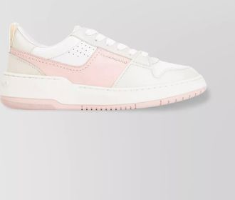 Ferragamo dennis perforated leather sneakers