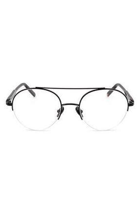 Retro Superfuture 57mm Round Optical Glasses in Black at Nordstrom Rack