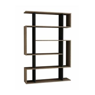 Dmora Librer&iacute;a efecto madera de roble, antracita 110x26h161 cm