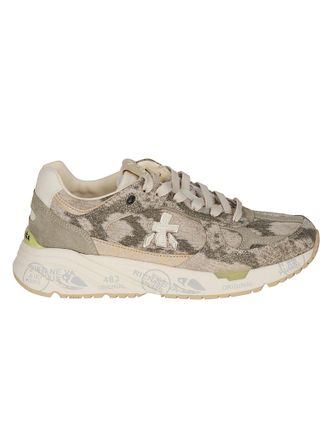 Premiata Mased Textured Lace Up Sneakers