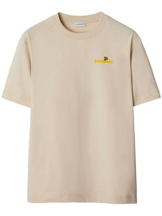 Burberry Bee-print T-shirt - men - Cotton - S - Neutrals