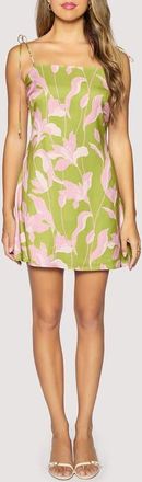 Lost + Wander Floral Alcazar Minidress in Green-Floral at Nordstrom, Size Medium
