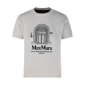 Max Mara Truien & Vesten, Dames, Grijs, XS, Euforia Trui met Ronde Hals