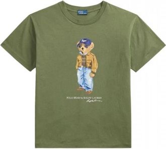 Ralph Lauren Polo Bear T-shirt - Dames - T-shirts - Groen - XS - Katoen - Tops