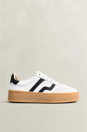 GANT Women Cuzmani Leather Sneakers (37) BLACK