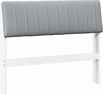 vidaXL Upholstered Headboard Light Grey 100 cm Solid Pine Wood vidaXL