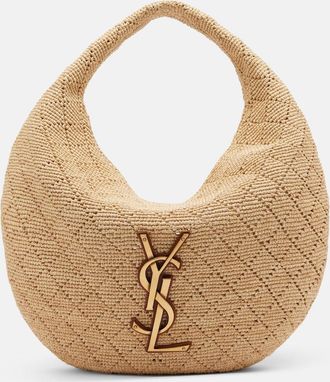 Saint Laurent Borsa a spalla Icare in rafia