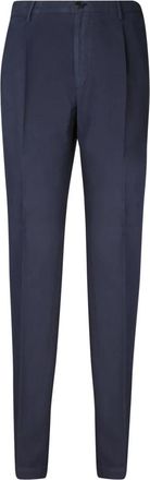 Incotex Blauwe Klassieke Broek Verhoog Stijl - Heren - Slim Fit Broeken - Blauw - 2XL - Broeken