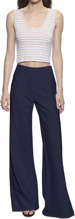 Enza Costa Twill Bias Pant In Navy