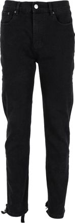 Balenciaga Pre-owned Mens Distressed Hem Jeans in Black Cotton - Size X-Small