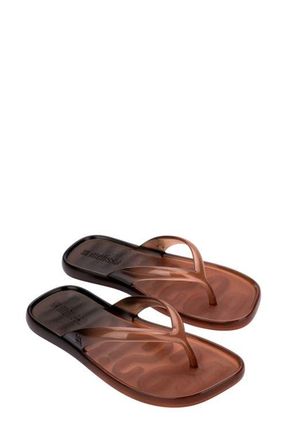 Melissa Ombr&eacute; Flip Flop in Brown/Black at Nordstrom, Size 10