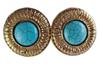Chanel Vintage Cabochon Clip Earrings