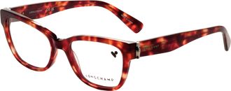 Longchamp Womens 51mm Red Havana Opticals