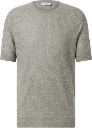 Gran Sasso Linnenmix T-shirt - Heren - T-shirts - Bruin - 2XL - Linnen - Tops