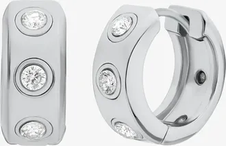 Michael Kors Pav&eacute; Logo Huggie Earrings