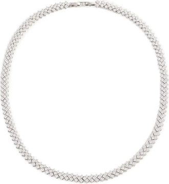 Self Portrait Silver Crystal Necklace