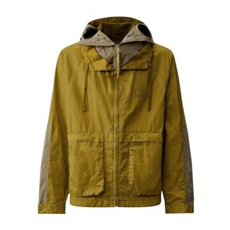 C.P. Company Light Jackets, male, Green, Size: XL 50 Fili Wax Explorer Jacket