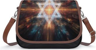 Generic Jewish Star Womens Crossbody Bag Fashion Shoulder Handbags Message Tote Bag with Adjustable Strap