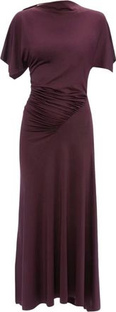 Victoria Beckham Kleedjes, Dames, Bruin, S, Polyester, Blousey Jurk