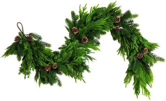 Nearly Natural 6Ft. Artificial Mixed Pine & Norfolk Garland