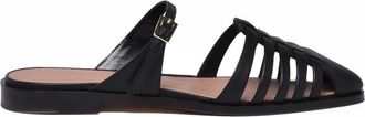 Malone Souliers Black Thin Strap Minimalist Leather Mules