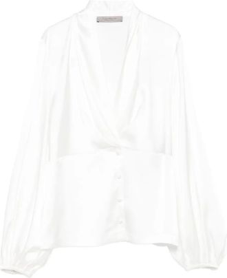 D.exterior Top con maniche a palloncino - Bianco