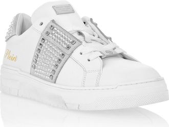 Philipp Plein Low Top Sneakers Strass Studs Unisex in White at Nordstrom, Size 45