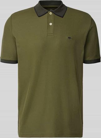 Fynch-Hatton Fynch-Hatton Modern Fit Poloshirt mit Stitching in Oliv, Gr&ouml;&szlig;e 3XL