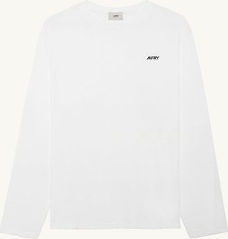 Autry T-SHIRT IN COTONE A MANICA LUNGA CON LOGO RICAMATO UNISEX