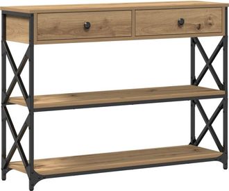 vidaXL Mesa de Consola con cajón Roble artisan 100 x 28 x 75 cm Vidaxl