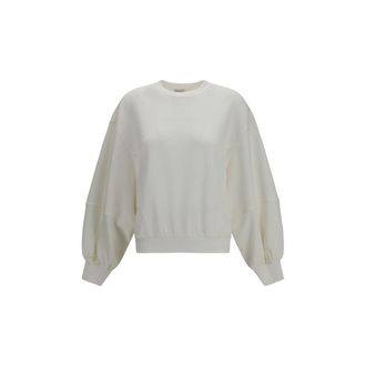 Brunello Cucinelli White Cotton Womens Sweatshirt