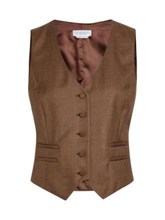 Gabriela Hearst Coleridge Wool and Silk-blend Vest - Brown - 42 (UK10 / S)