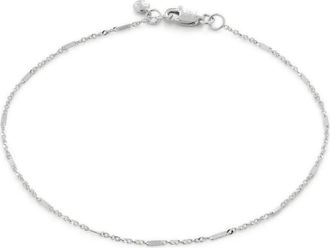 Monica Vinader Bracciale Shimmer in oro bianco 14kt - Argento