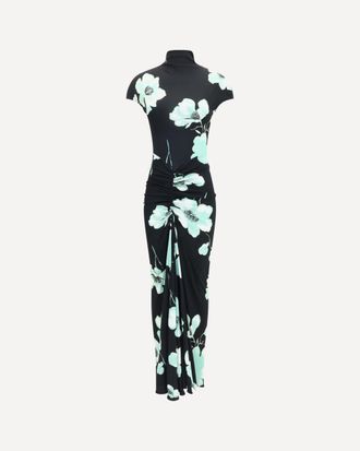 Alaia Draped floral print Dress Female 36