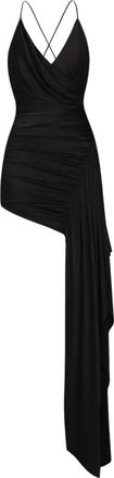 Alexandre Vauthier Asymmetrische Mini Jurk - Dames - Feestkleedjes - Zwart - XS - Satijn - Kleedjes