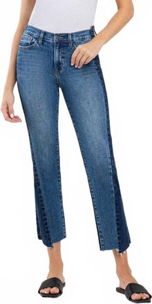 Flying Monkey Color Block Crop Straight Jeans In Immaculately