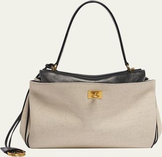 Balenciaga Rodeo Small Canvas Top-Handle Bag