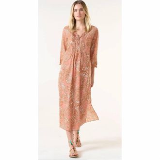 Oneseason Costa Brava Long Poppy Dress In Blush