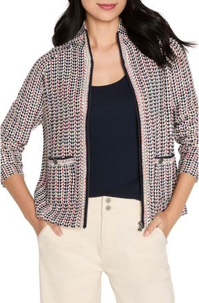 Nic+Zoe Tuck Stitch Colorwheel Knit Jacket in Red Multi at Nordstrom, Size Xx-Large