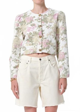 Citizens Of Humanity Anita Puff Sleeve Jacket In English Rose