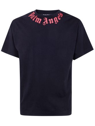 Palm Angels Neck Logo Regular Tee