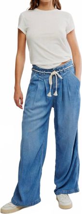 Free People Dakota Cinched Pull-On Jeans In Vine