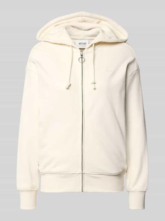 Mustang Jeans Mustang Regular Fit Sweatjacke mit Logo-Stitching Modell Rochelle in Offwhite, Gr&ouml;&szlig;e XL