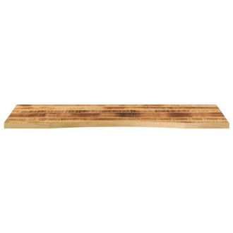 Berkfield Home Beautiful Desk Top with Curve 120x60x2.5 cm Solid Wood Rough Mango in Brown