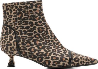 Anna F. leopard-print pointed-toe boots - women - Rubber/Calf Leather/Calf Leather - 37 - Neutrals
