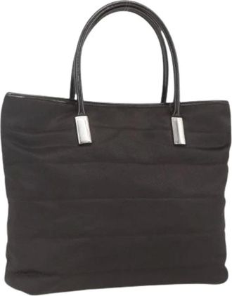 Gucci Pre-owned Tote Bags, female, Brown, Size: ONE SIZE Pre-owned Nylon Hand Bag