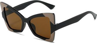Generic Outdoor Large Frame Mens Commuter Sunglasses Womens Vacation Photo Shooting Sun Glasses(Brown)