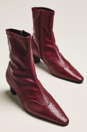 Maeve Cap-Toe Stretch Ankle Boots
