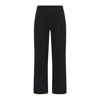 Kaffe Curve KCjenna Straight Broeken - Dames - Broeken - Zwart - Maat: M Viscose